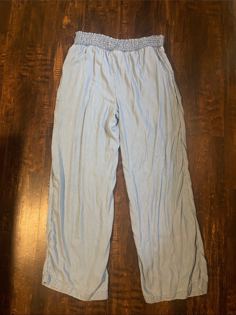 SO Light Blue Smocked Waist Wide Leg Pants - Picture 6 of 7